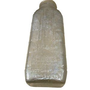 DR. ELLIS WAVE SET QUICK-DRY WAVING FLUID BOTTLE, ART DECO, EMBOSSED Vintage Dis